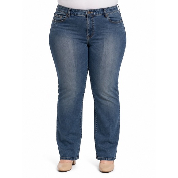 Seven7 Pants - Seven7 Plus Size Tummyless High Rise Skinny Jeans Dark Wash Blue Size 12